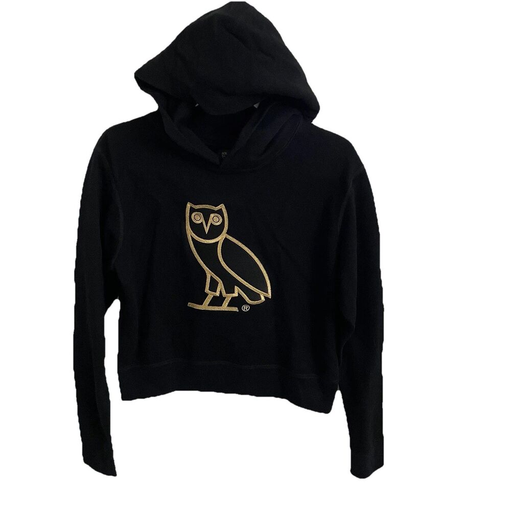 OVO Black Hoodie with Gold Owl Logo